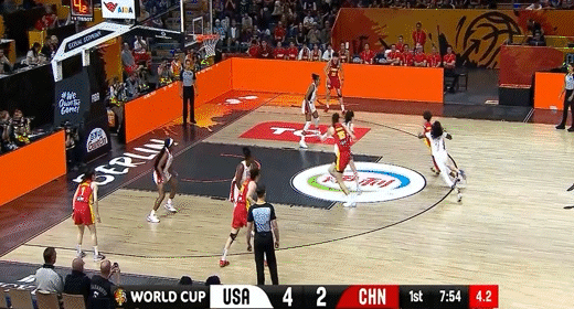 中国女篮61-94不敌美国女篮,张子宇13+6,韩旭11+10